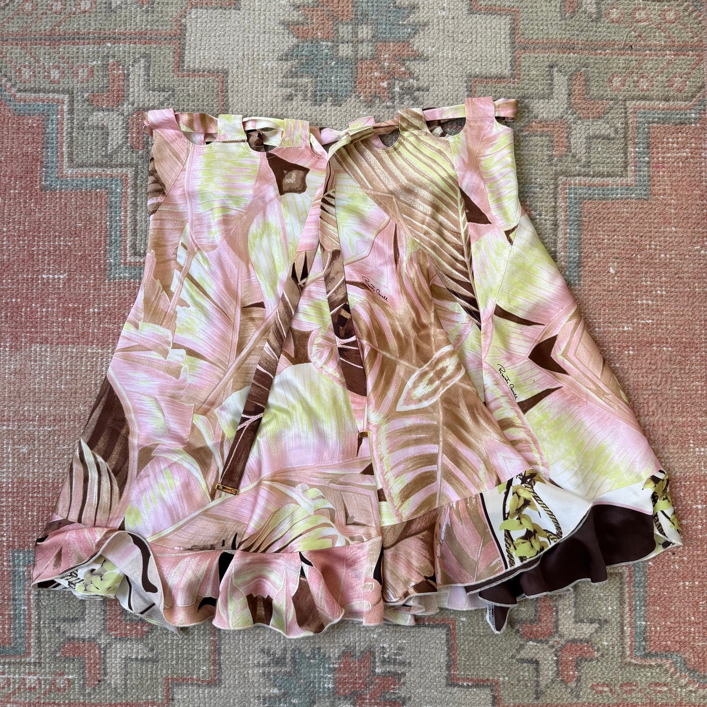 S/S2004 Roberto Cavalli Silk Skirt Set