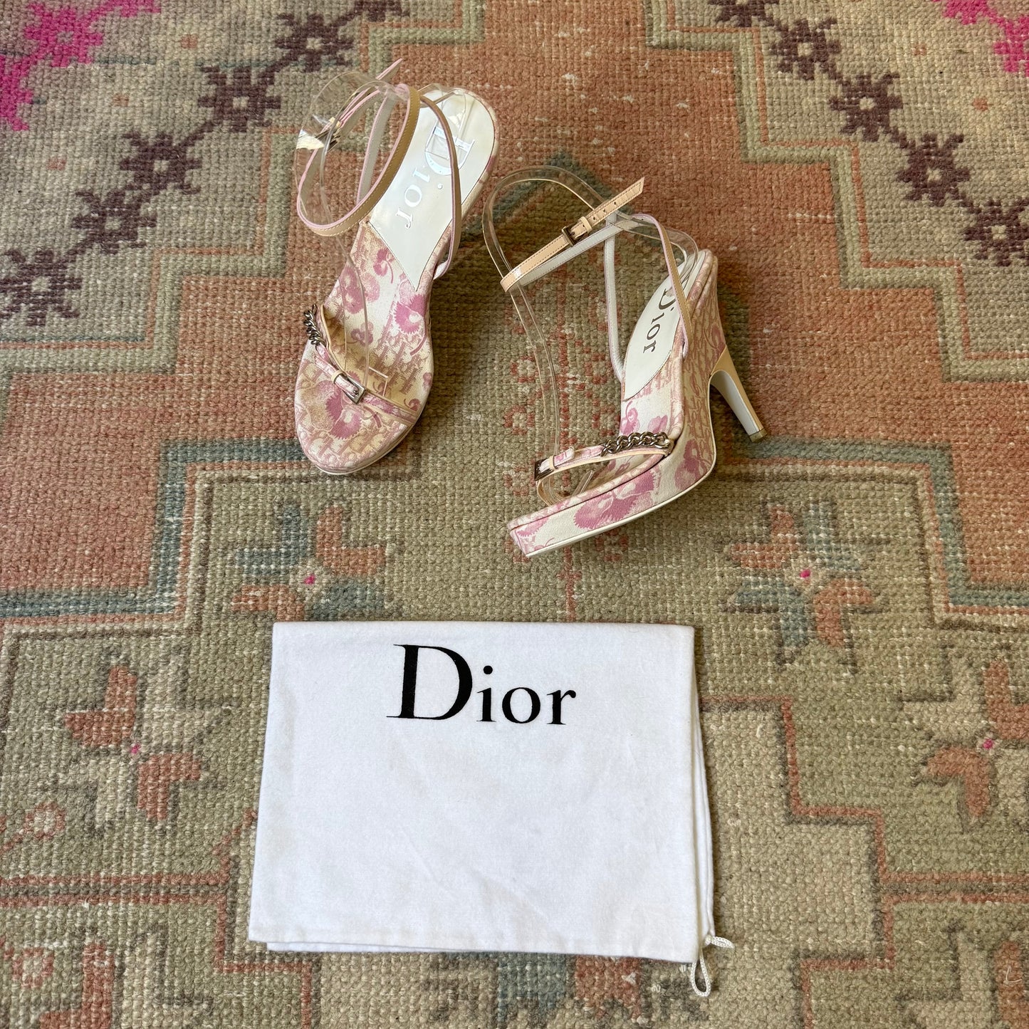 S/S2004 Galliano Dior Cherry Blossom Girly Wedges - US 6.5-7