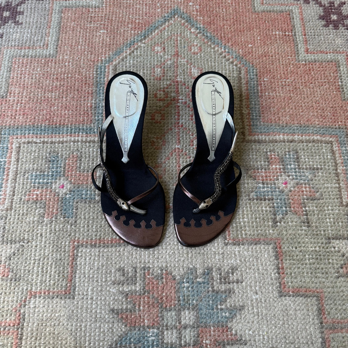 Y2K Giuseppe Zanotti Black Snake Sandals - US 6