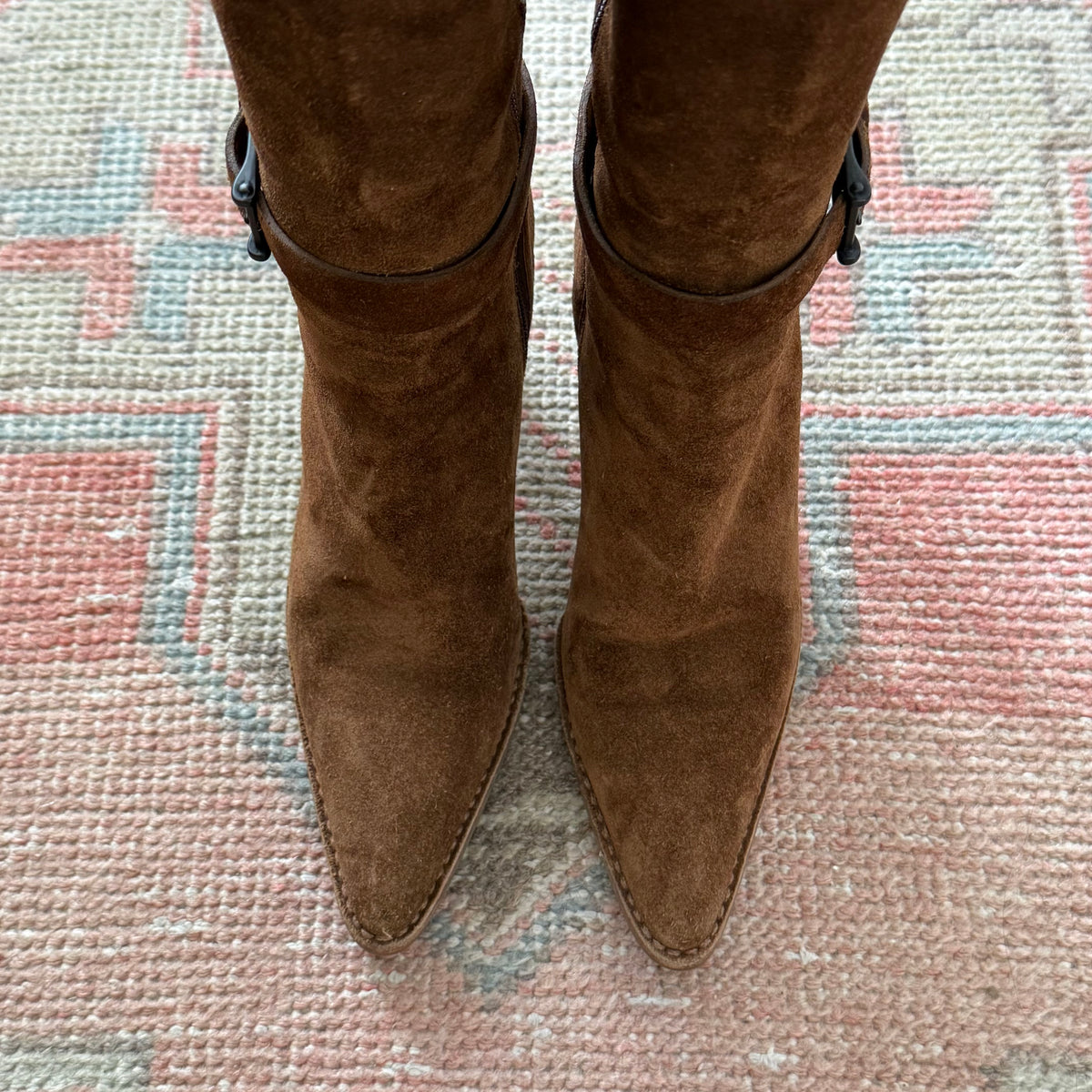 Tom Ford Gucci Tobacco Suede Buckle Boots - US 6