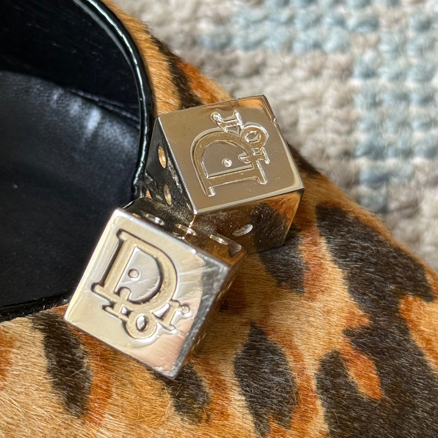 F/W2004 Galliano Dior Pony Hair Dice Pumps - US 7