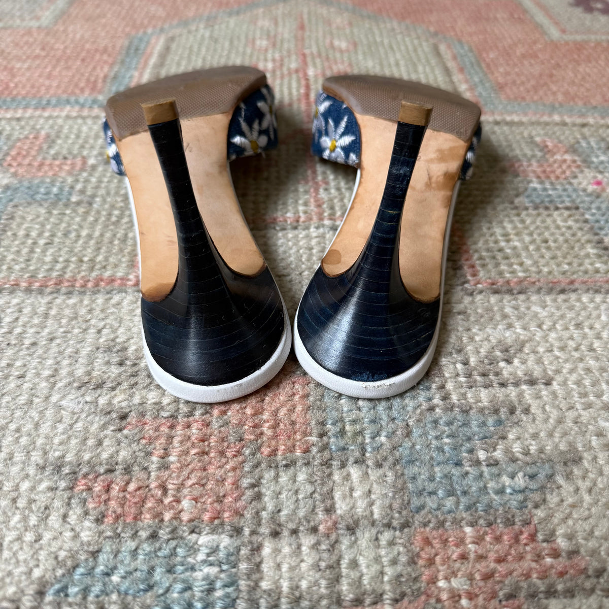 Y2K Denim Manolo Blahnik Daisy Mules - US 6.5