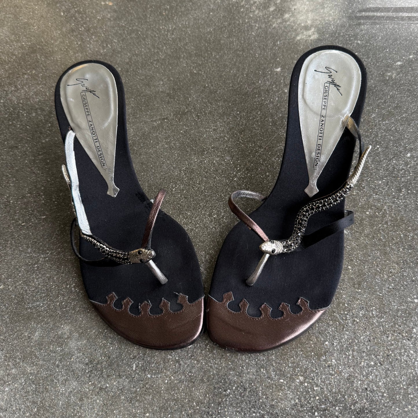 00s Giuseppe Zanotti Snake Sandals - US 6.5