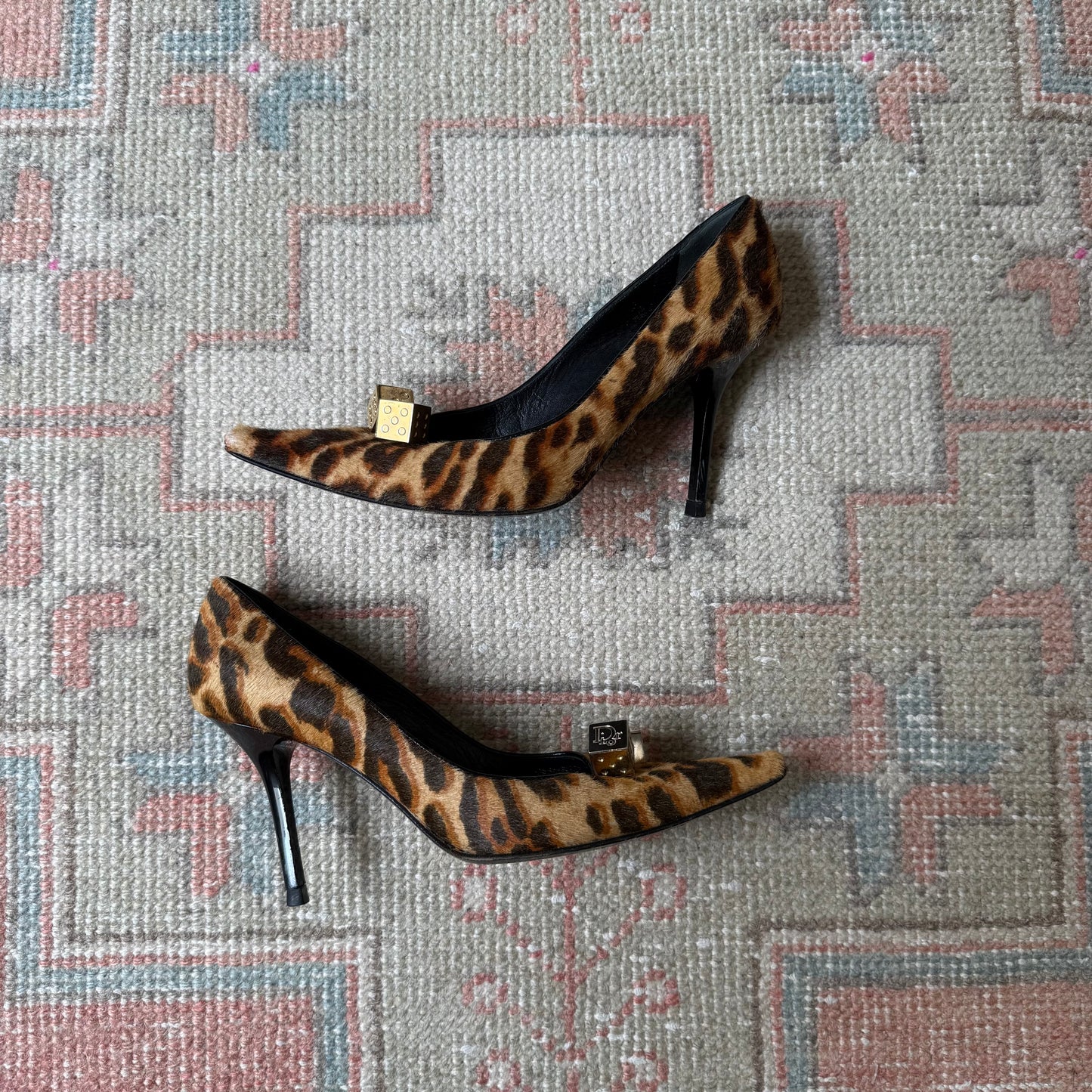 F/W2004 Galliano Dior Pony Hair Dice Pumps - US 7