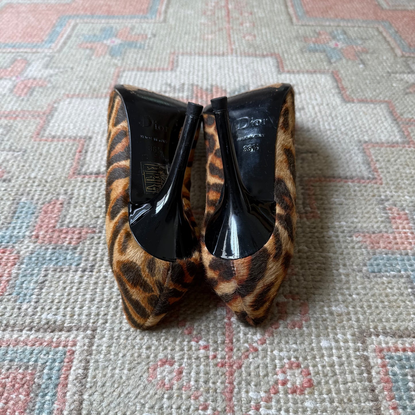 F/W2004 Galliano Dior Pony Hair Dice Pumps - US 7