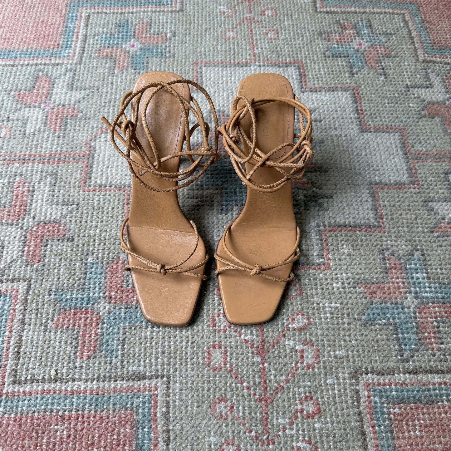 S/S2002 Tom Ford Gucci Leather Bamboo Sandals - US 8