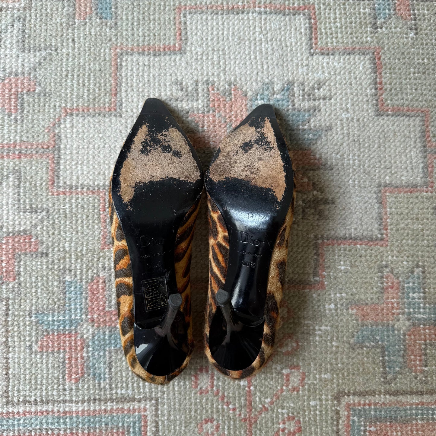 F/W2004 Galliano Dior Pony Hair Dice Pumps - US 7