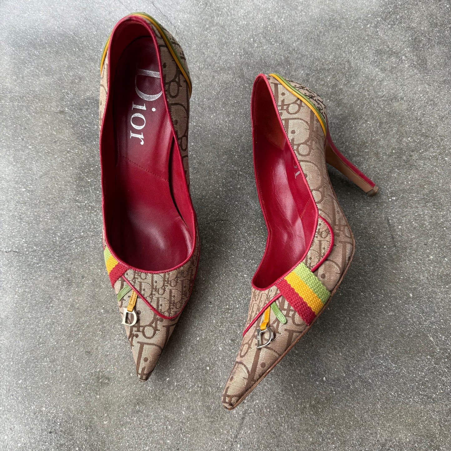 FW04 John Galliano Christian Dior Rasta Pumps - US 7.5