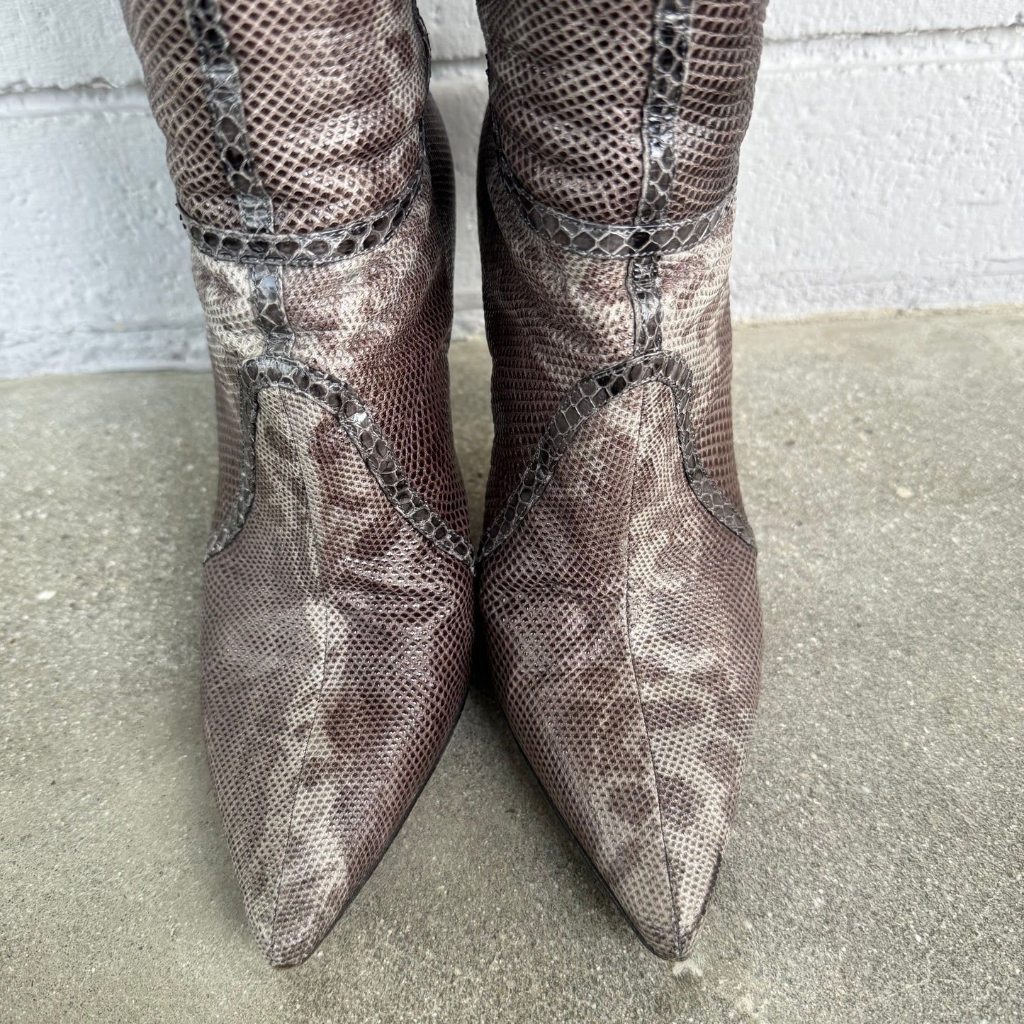 00s Jimmy Choo Karung Stiletto Boots - US 6