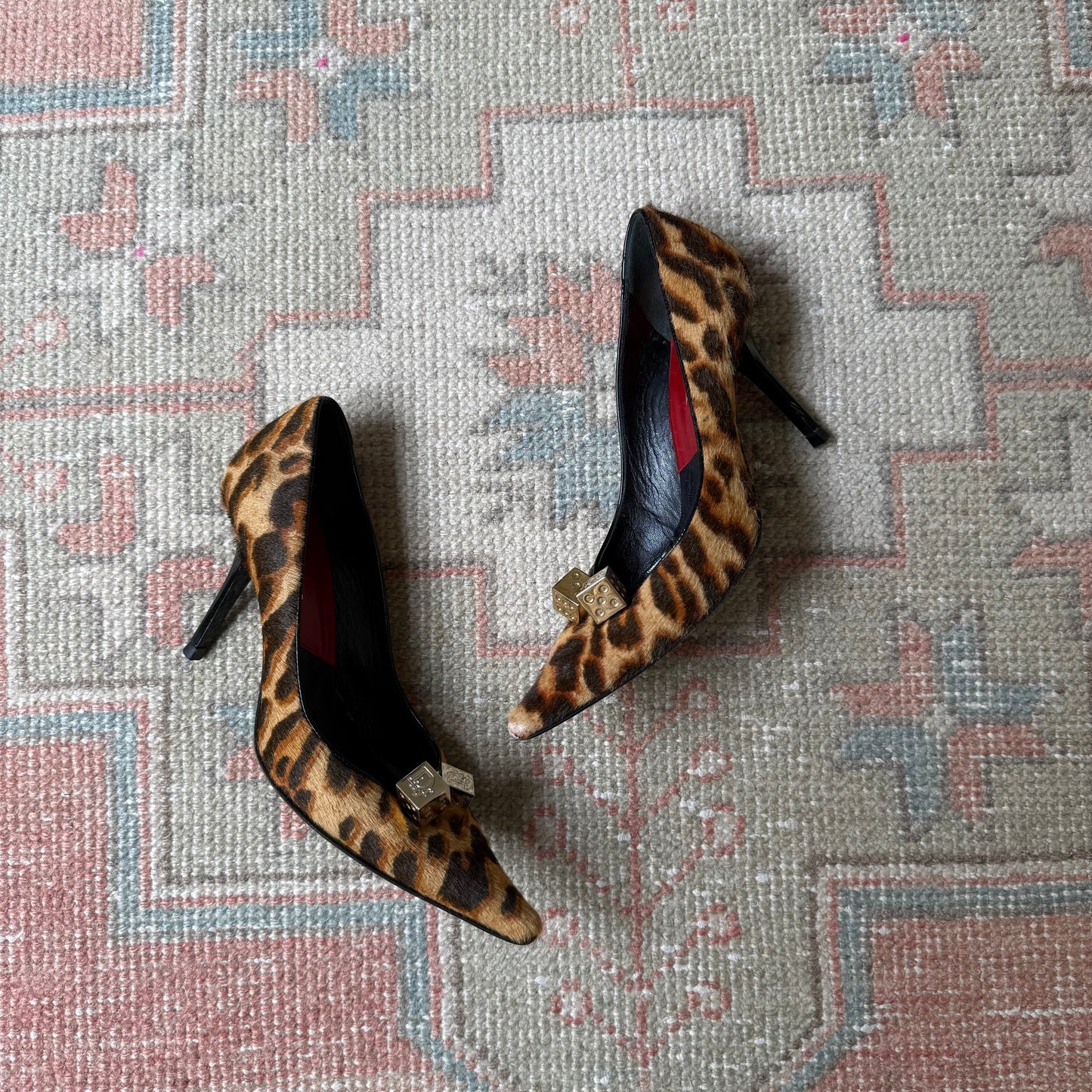 F/W2004 Galliano Dior Pony Hair Dice Pumps - US 7