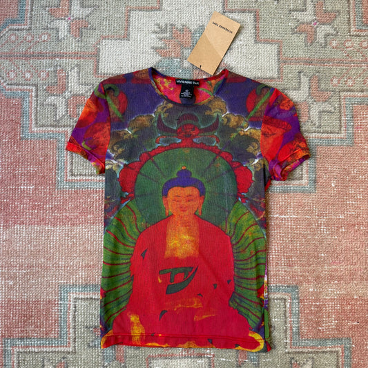 2002 Vivienne Tam Metallic Buddha Top