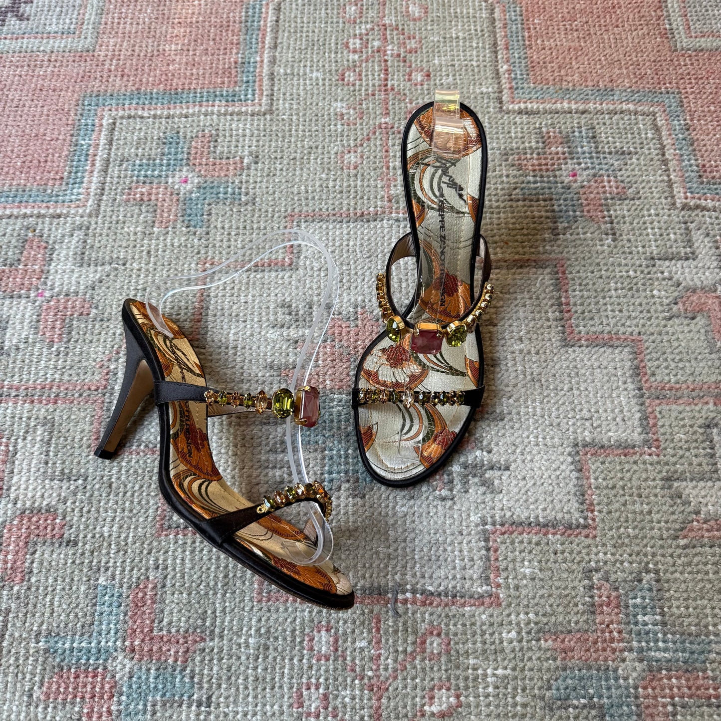 Y2K Giuseppe Zanotti Chocolate Jeweled Sandals - US 8