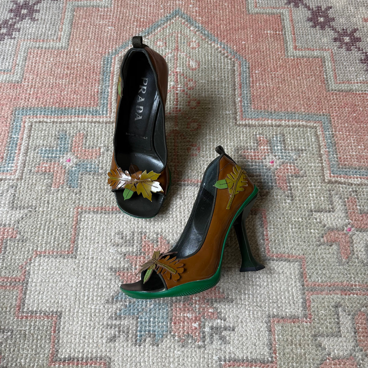 F/W1999 Foliage Peep Toe Heels - US 6