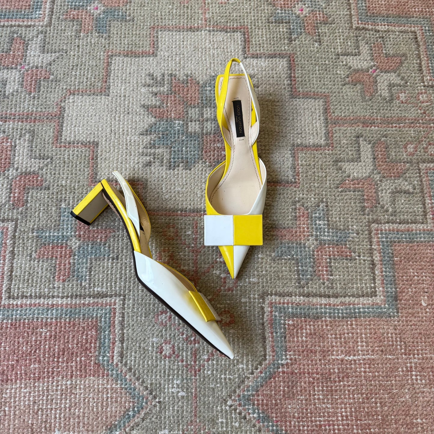 S/S2013 Marc Jacobs Louis Vuitton Checkered Slingbacks - US 6
