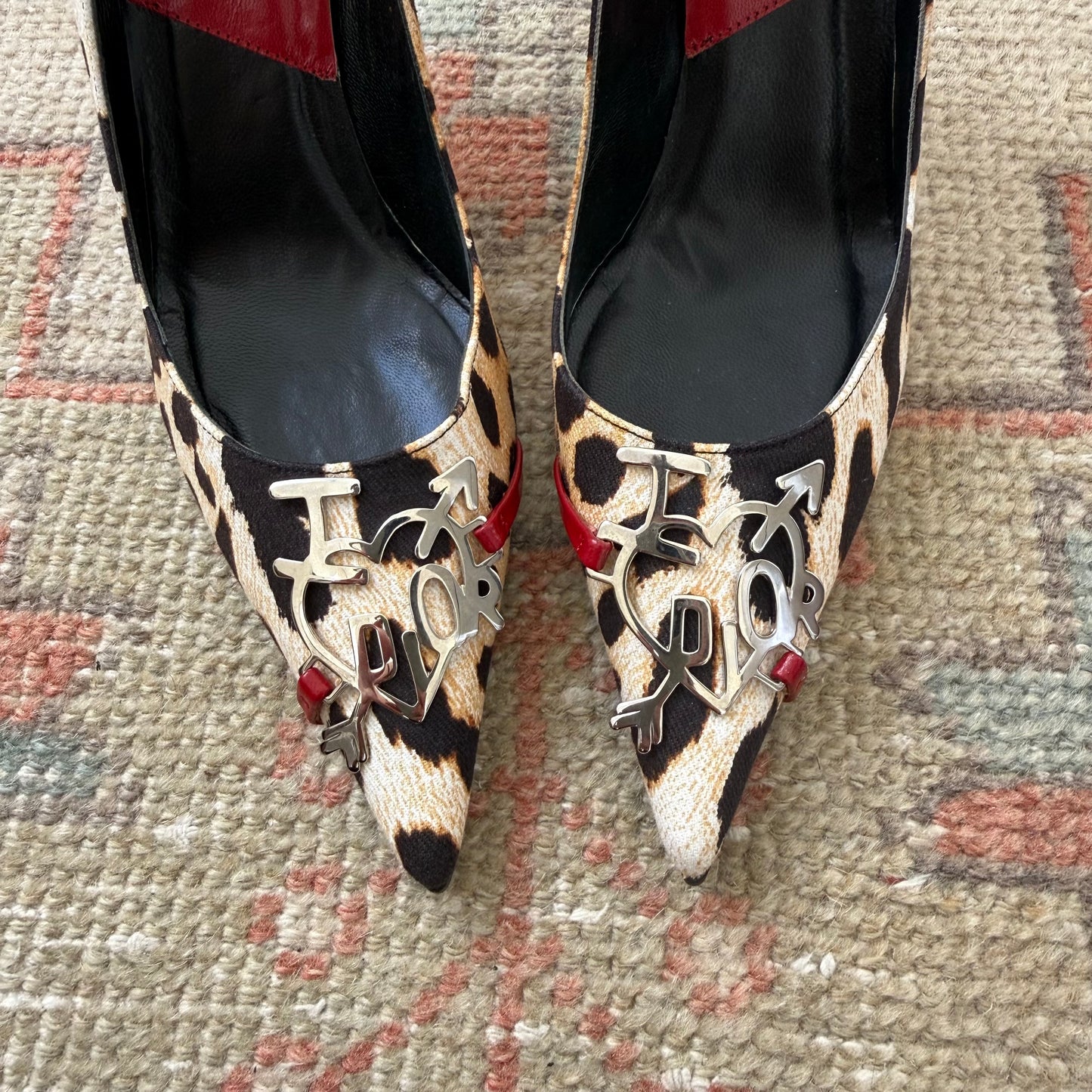 F/W2004 Galliano Dior “I Love Dior” Leopard Pumps - US 7