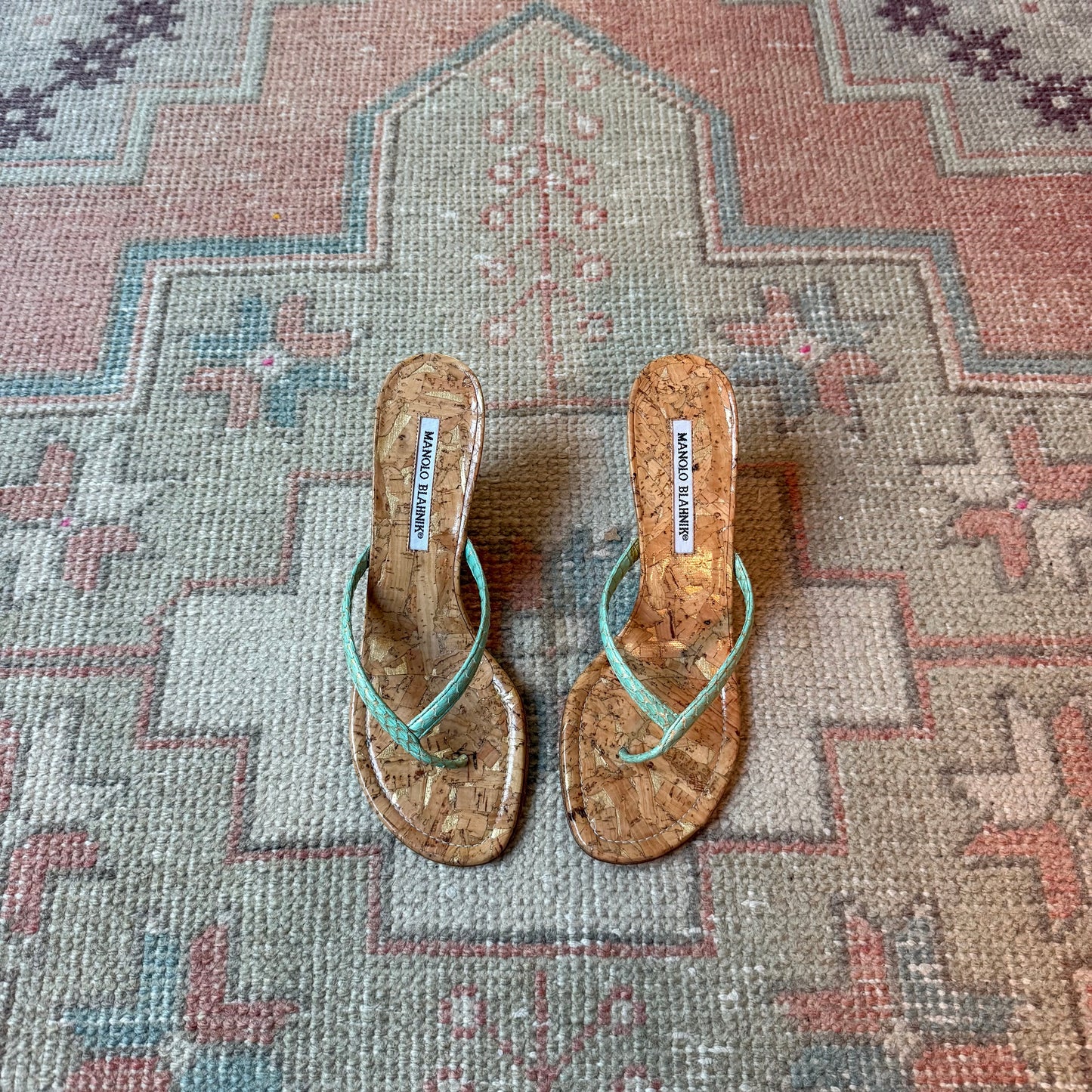 Y2K Manolo Blahnik Thong Wedges - US 7