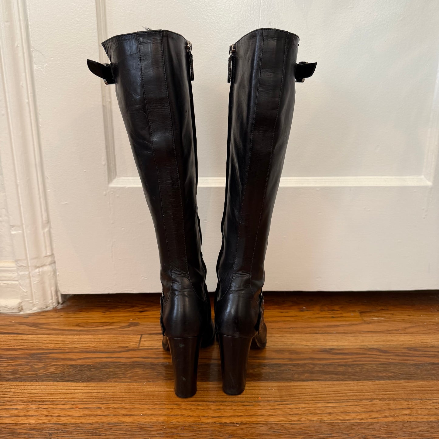 S/S2003 Galliano Dior Black Leather Boots - US 6