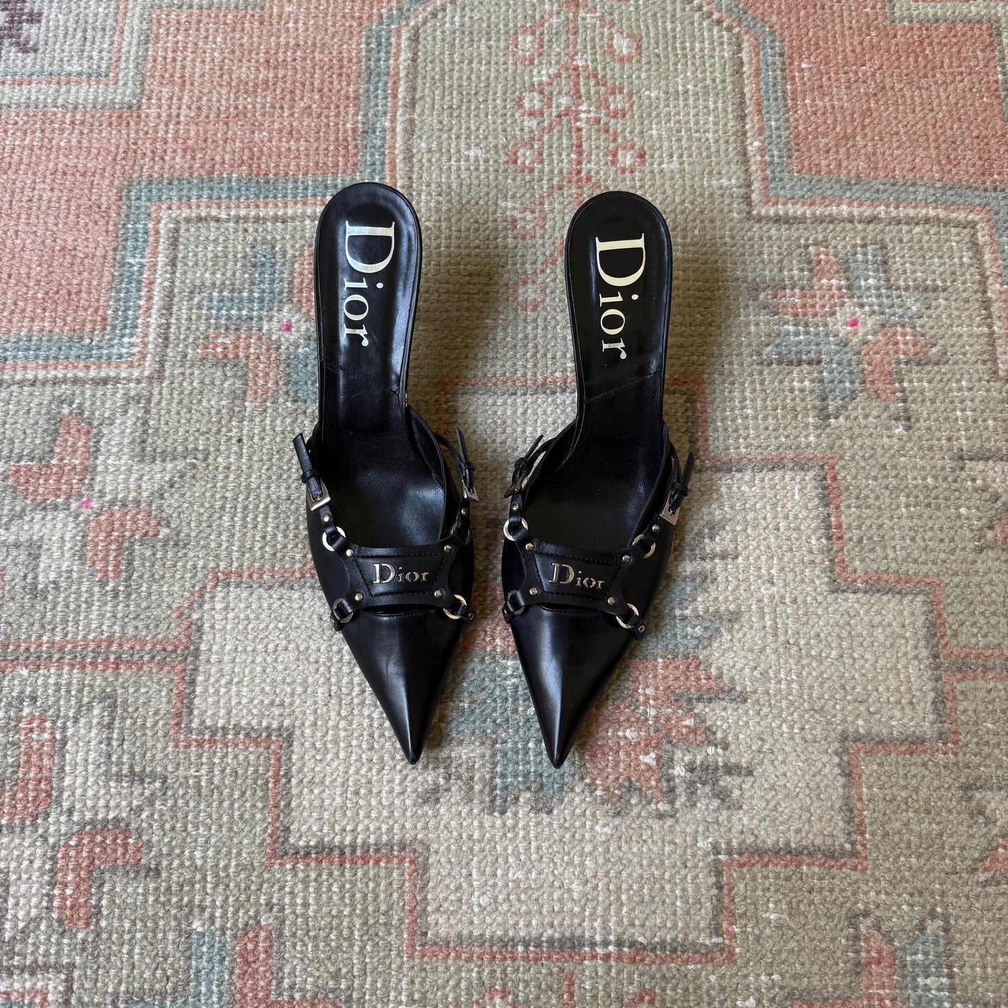 F/W2004 Galliano Dior Bondage Mules - US 7.5