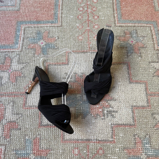 S/S2004 Tom Ford Gucci Plissé Bamboo Mules - US 6