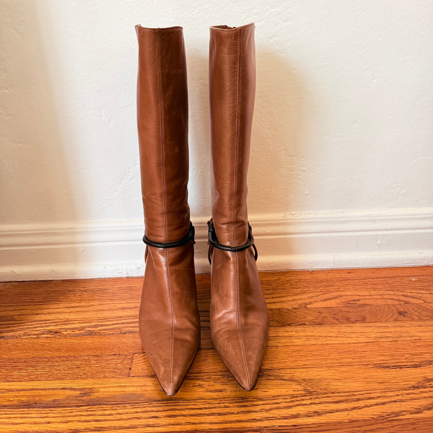 F/W1999 Gucci by Tom Ford Caramel Horsebit Boots - US 6