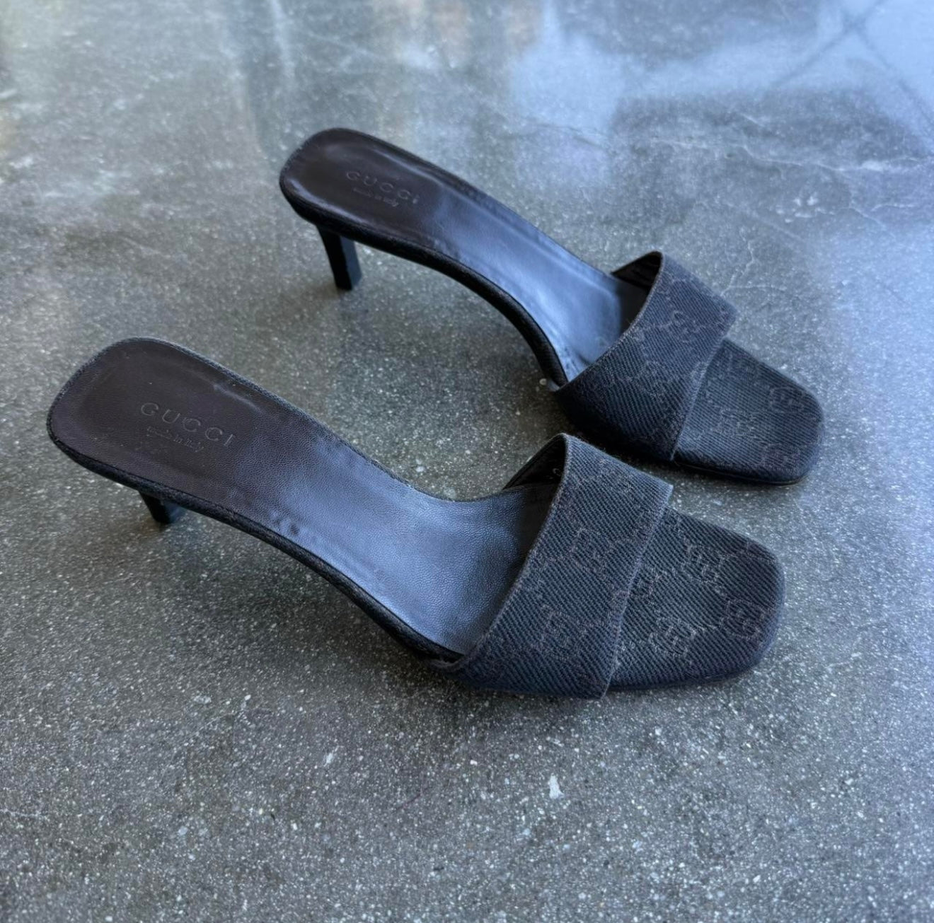 Tom Ford Gucci Canvas Guccissima Mules - US 6-6.5