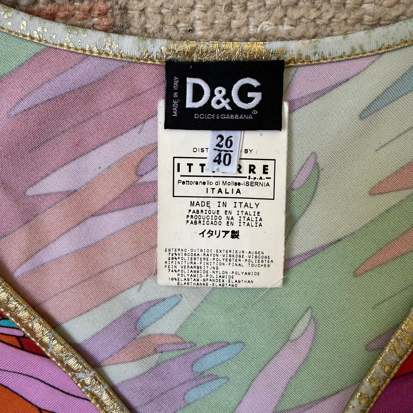 Spring 2005 D&G Hands Print Cutout Top