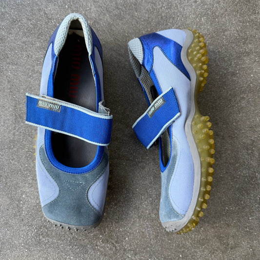FW99 miu miu blue bubble Mary Jane sneakers - US 6.5