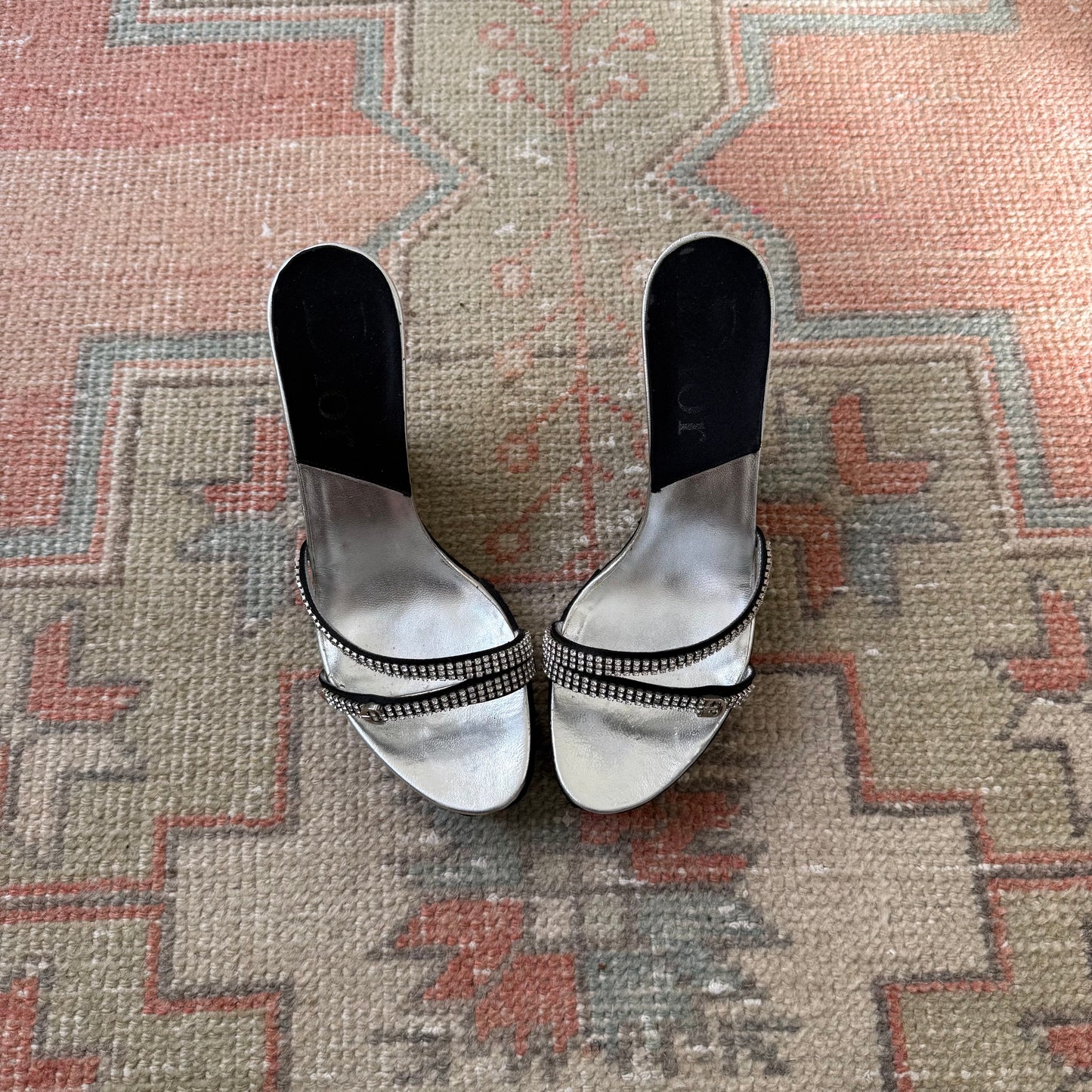 F/W2006 Galliano Dior Crystal Satin Wedges - US 7