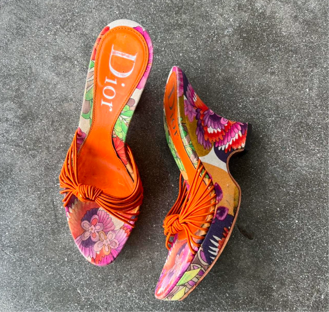 SS03 John Galliano Christian Dior Tropical Knotted Wedges - US 8