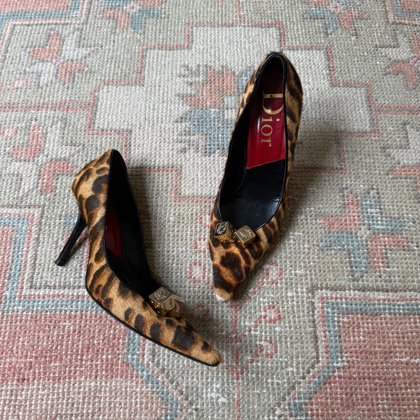 F/W2004 Galliano Dior Pony Hair Dice Pumps - US 7