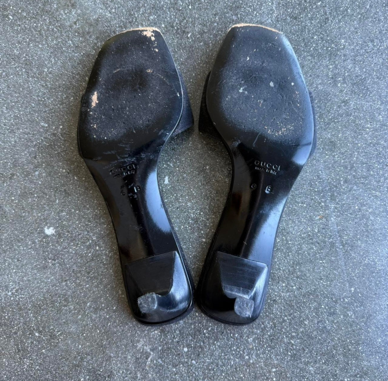 Tom Ford Gucci Canvas Guccissima Mules - US 6-6.5