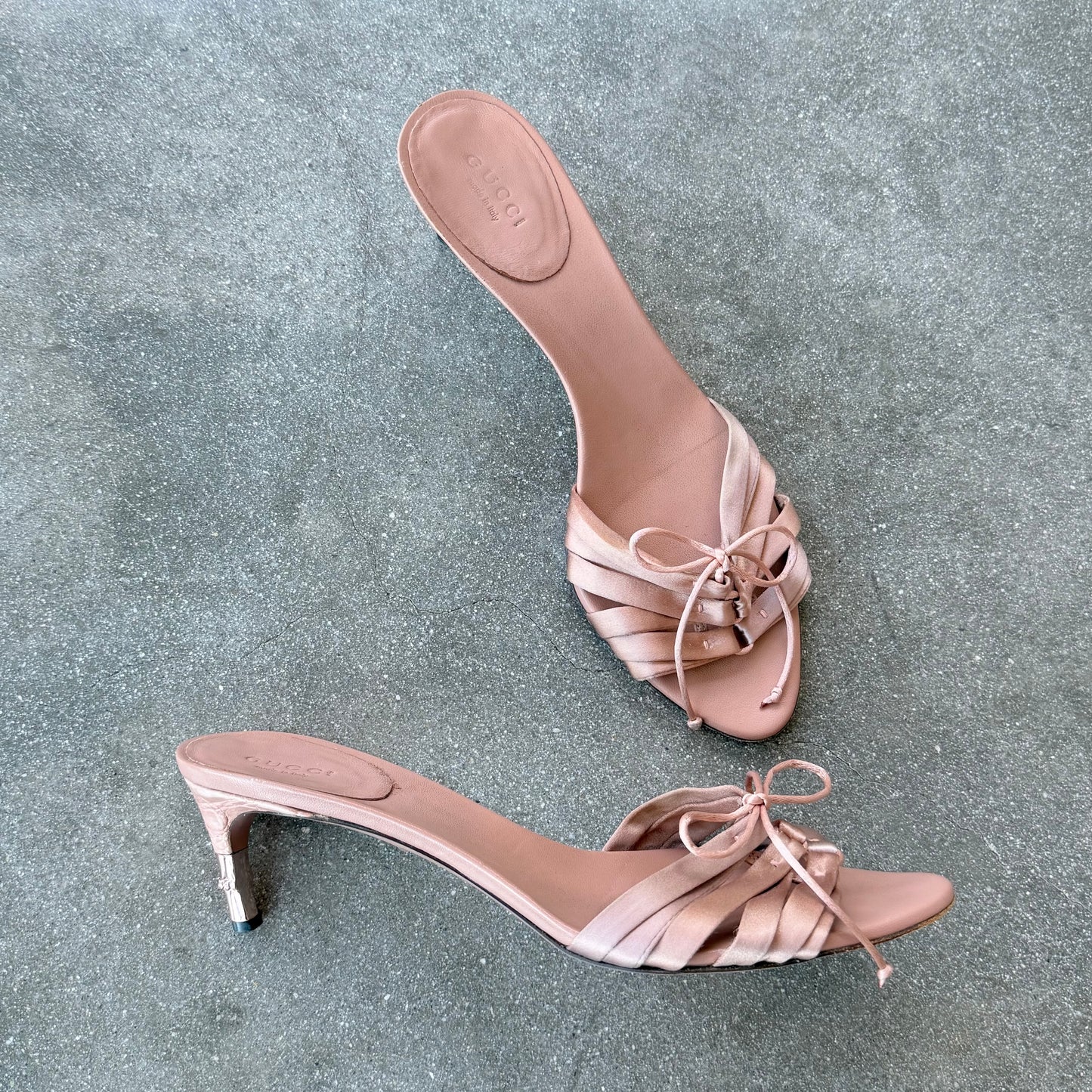 S/S2004 Tom Ford Gucci Blush Bamboo Mules - US 9.5