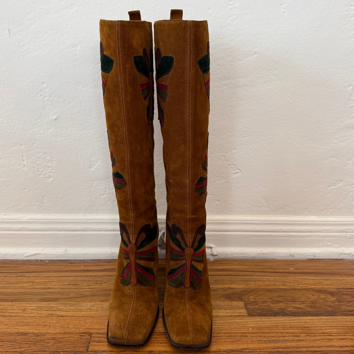F/W2002 Dolce & Gabbana Suede Butterfly Boots - US 8