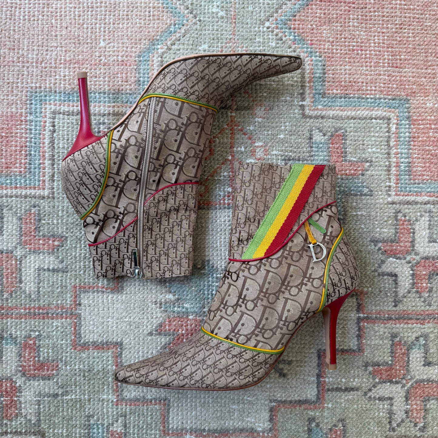 F/W2004 Galliano Dior Rasta Ankle Boots - US 11.5-12