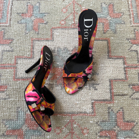 S/S2006 Galliano Dior Lip Dice Mules - US 8