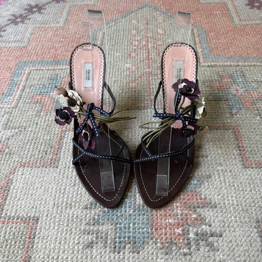 S/S2002 Prada Bouquet Sandals - US 6