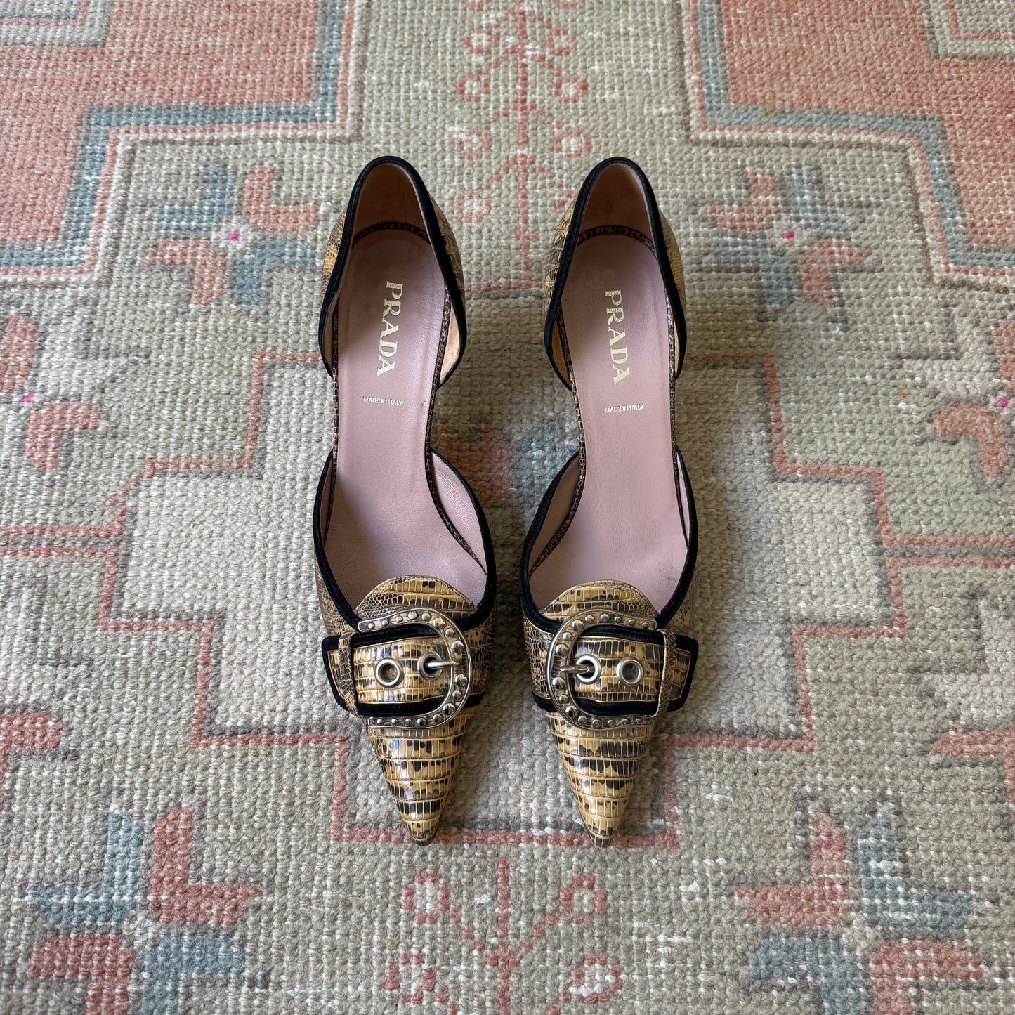 F/W2003 Prada Buckle D’Orsay Pumps - US 10