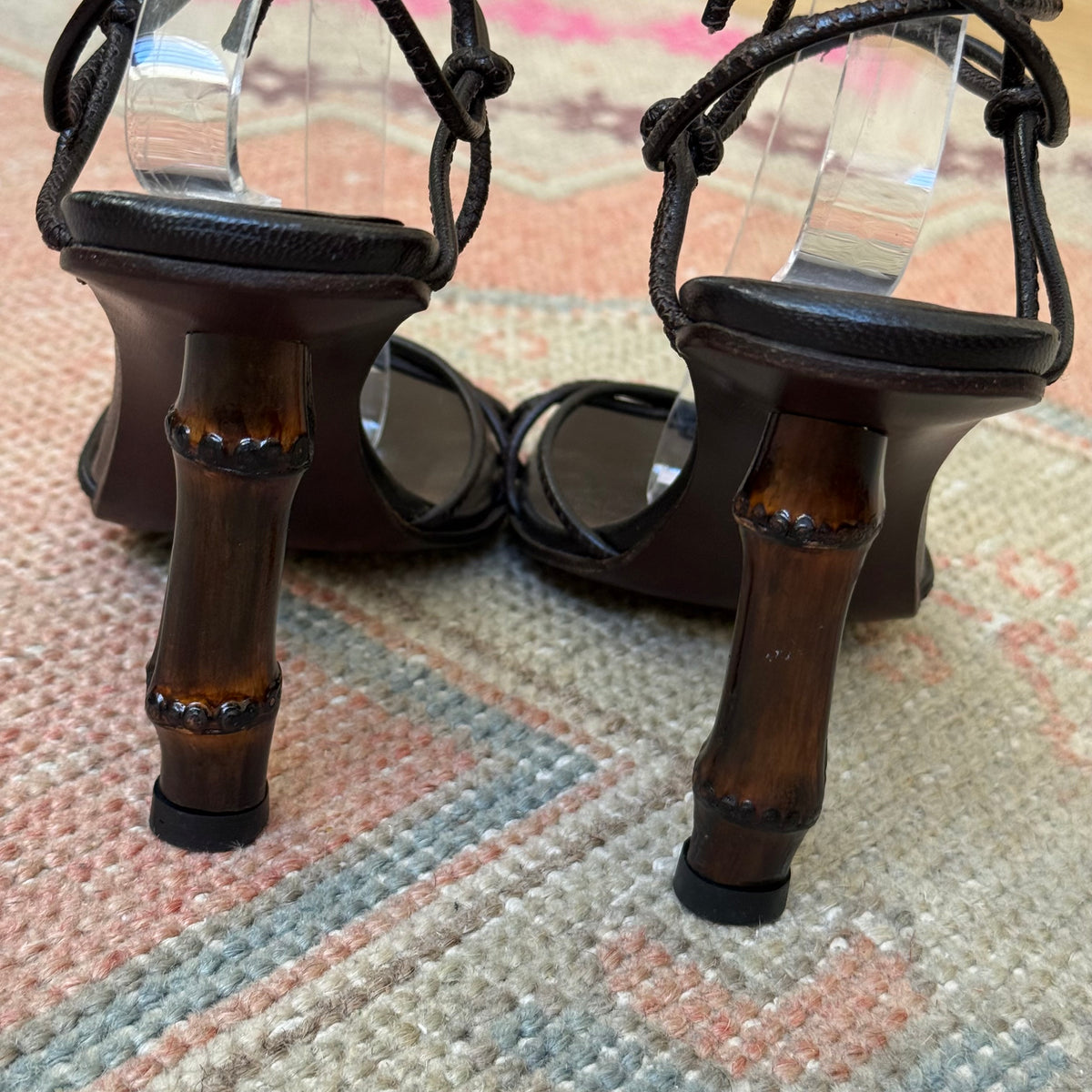 S/S2002 Tom Ford Gucci Bamboo Wrap Sandals - US 6.5-7