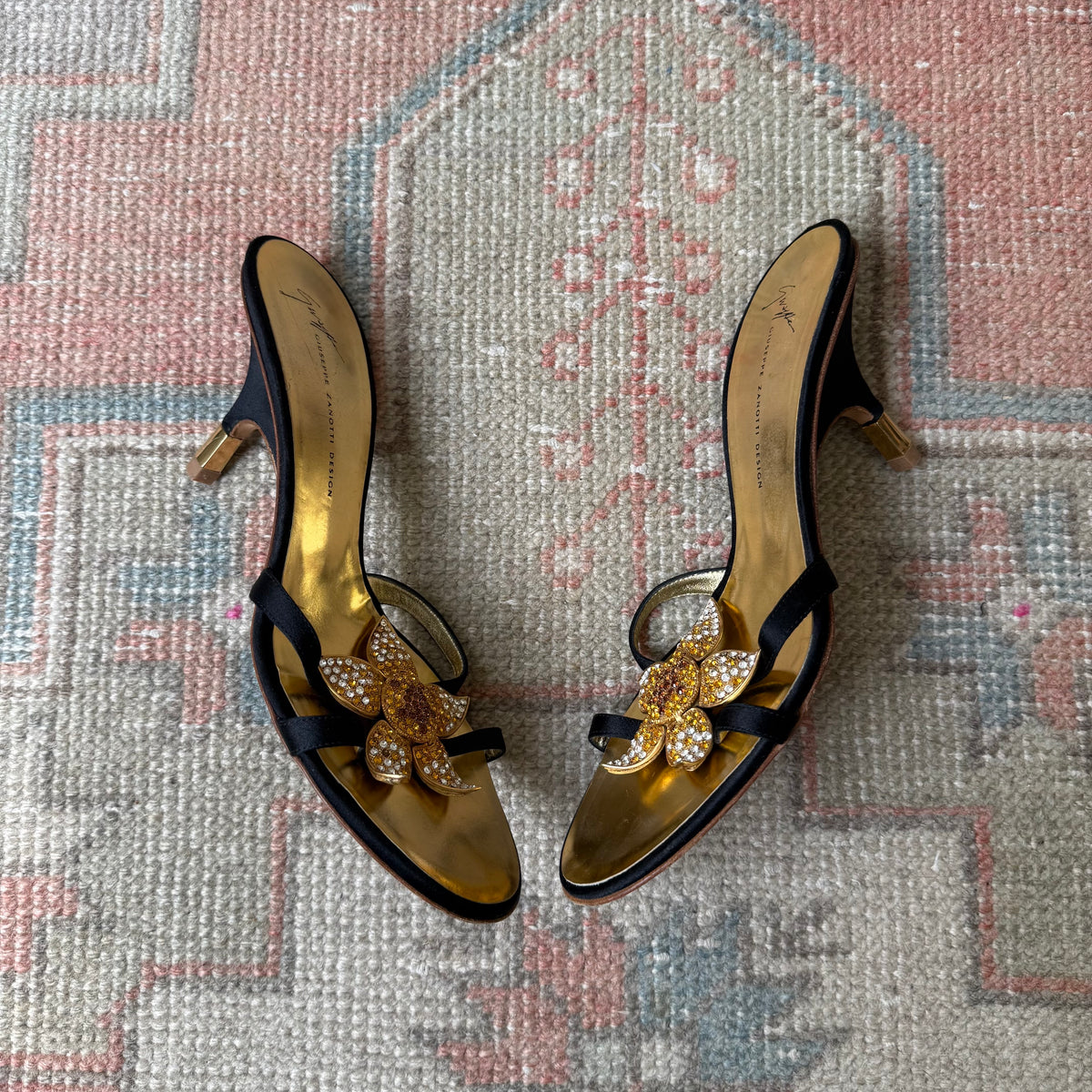 Y2K Giuseppe Zanotti Jeweled Flower Sandals - US 9.5-10