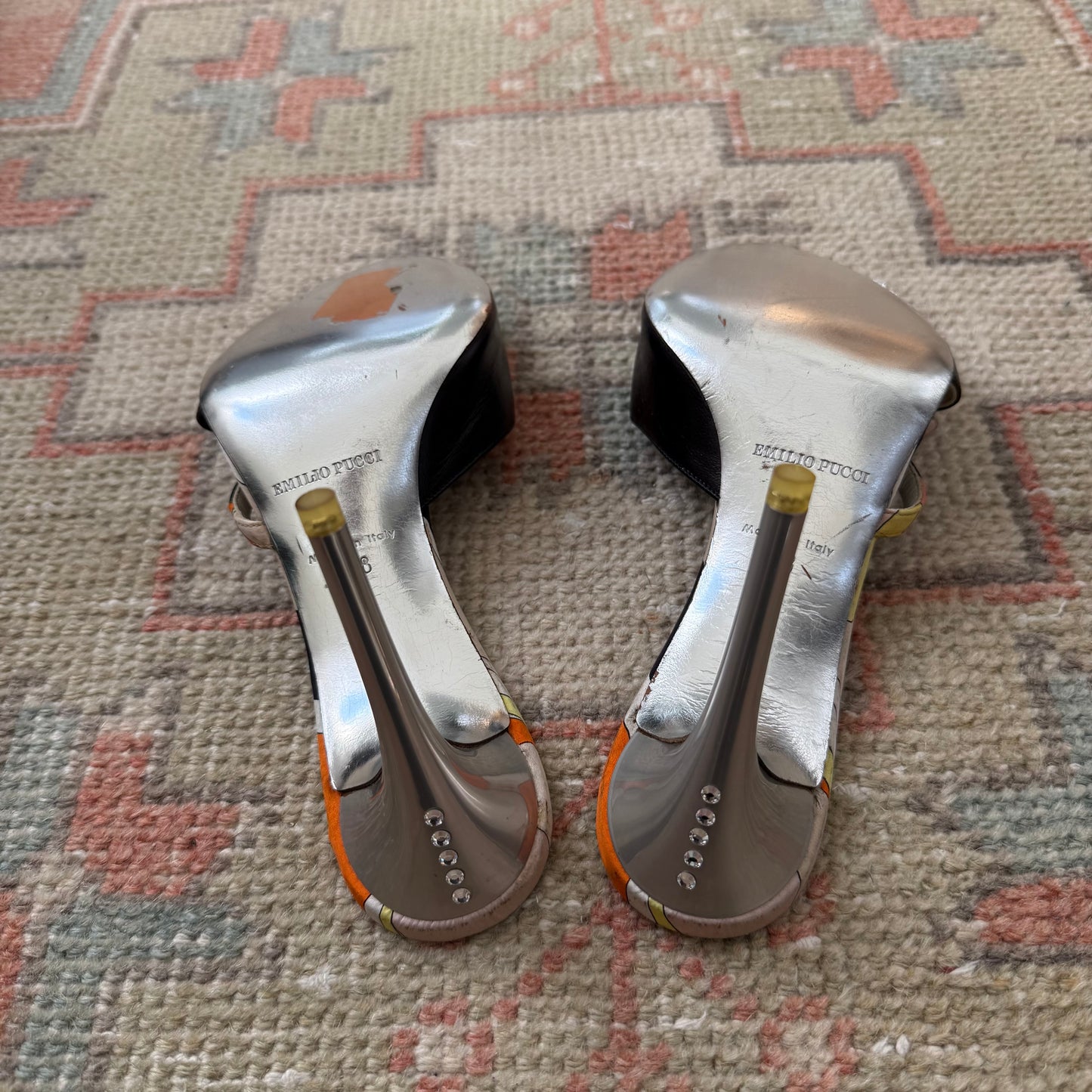 00s Pucci Rhinestone Bow Sandals - US 7.5