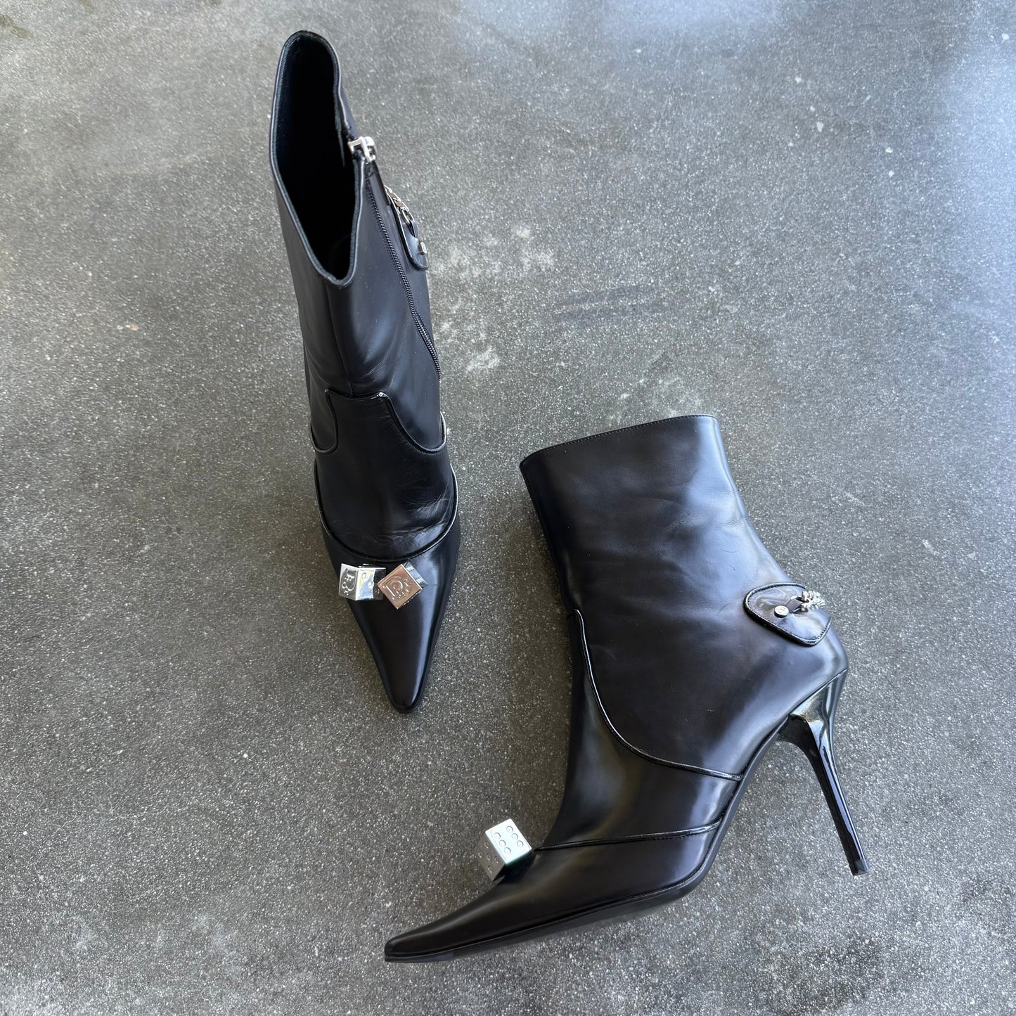 F/W2004 Galliano Dior Dice Boots - US 6.5