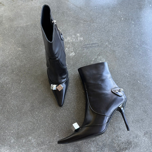 F/W2004 Galliano Dior Dice Boots - US 6.5
