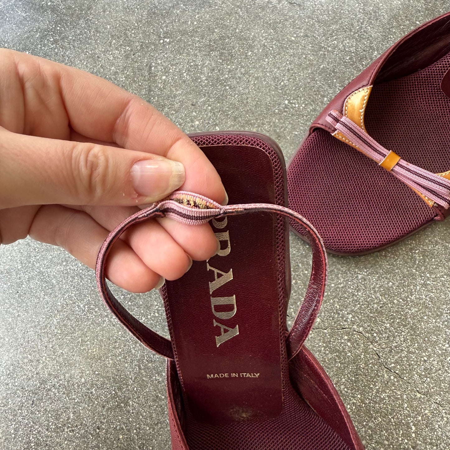 S/S2000 Prada Bow Slingback Sandals - US 7.5