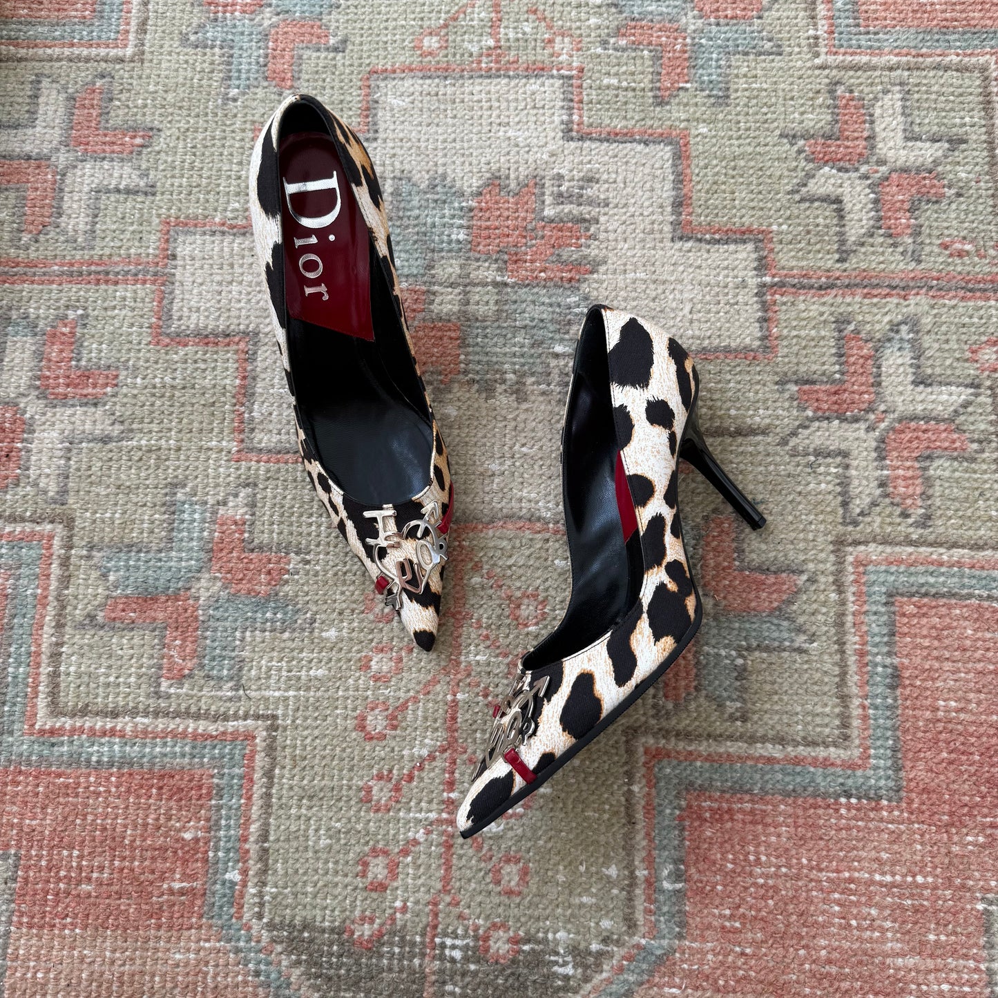 F/W2004 Galliano Dior “I Love Dior” Leopard Pumps - US 7