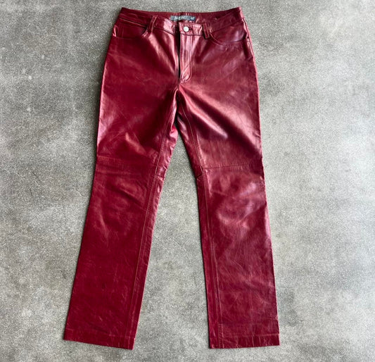 90s Oxblood Gap Leather Pants