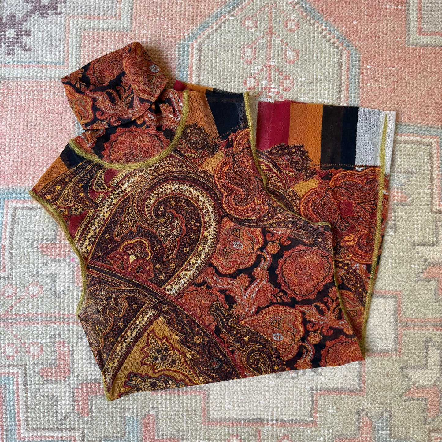 F/W2002 Gaultier Paisley 3 Piece Skirt Set