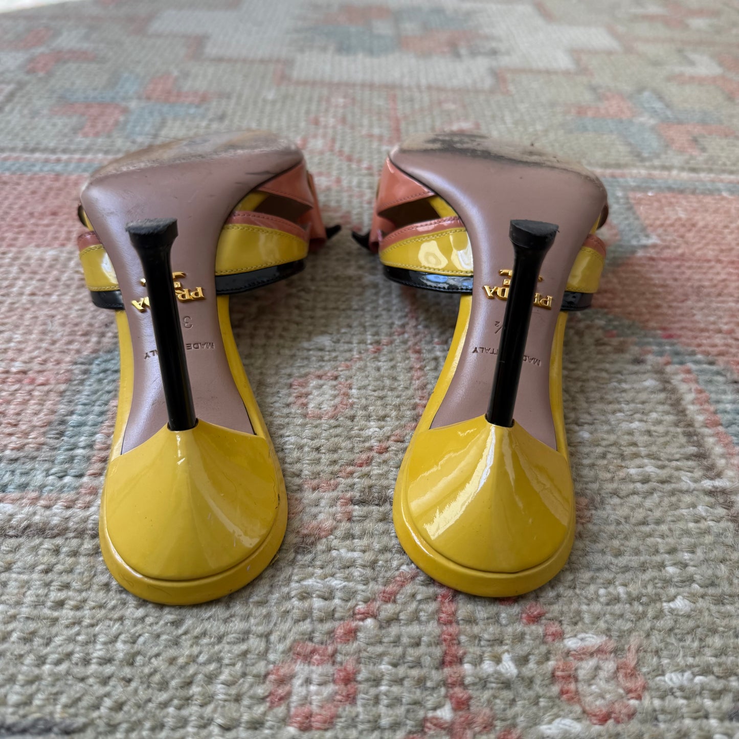 S/S2012 Prada Patent Leather Bow Mules - US 6.5