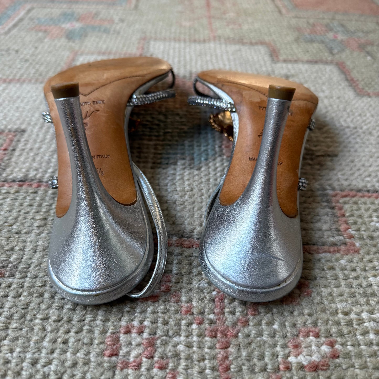René Caovilla Butterly Silver Sandals - US 6