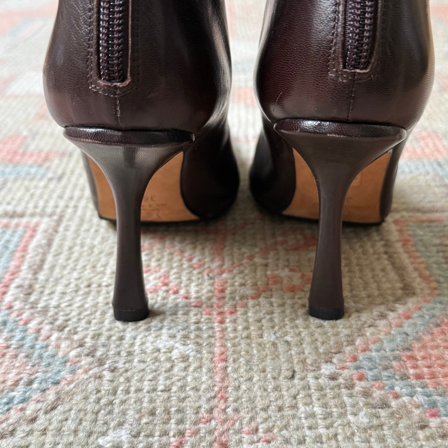 90s Jimmy Choo Kid Chocolate Stiletto Boots - US 5.5-6