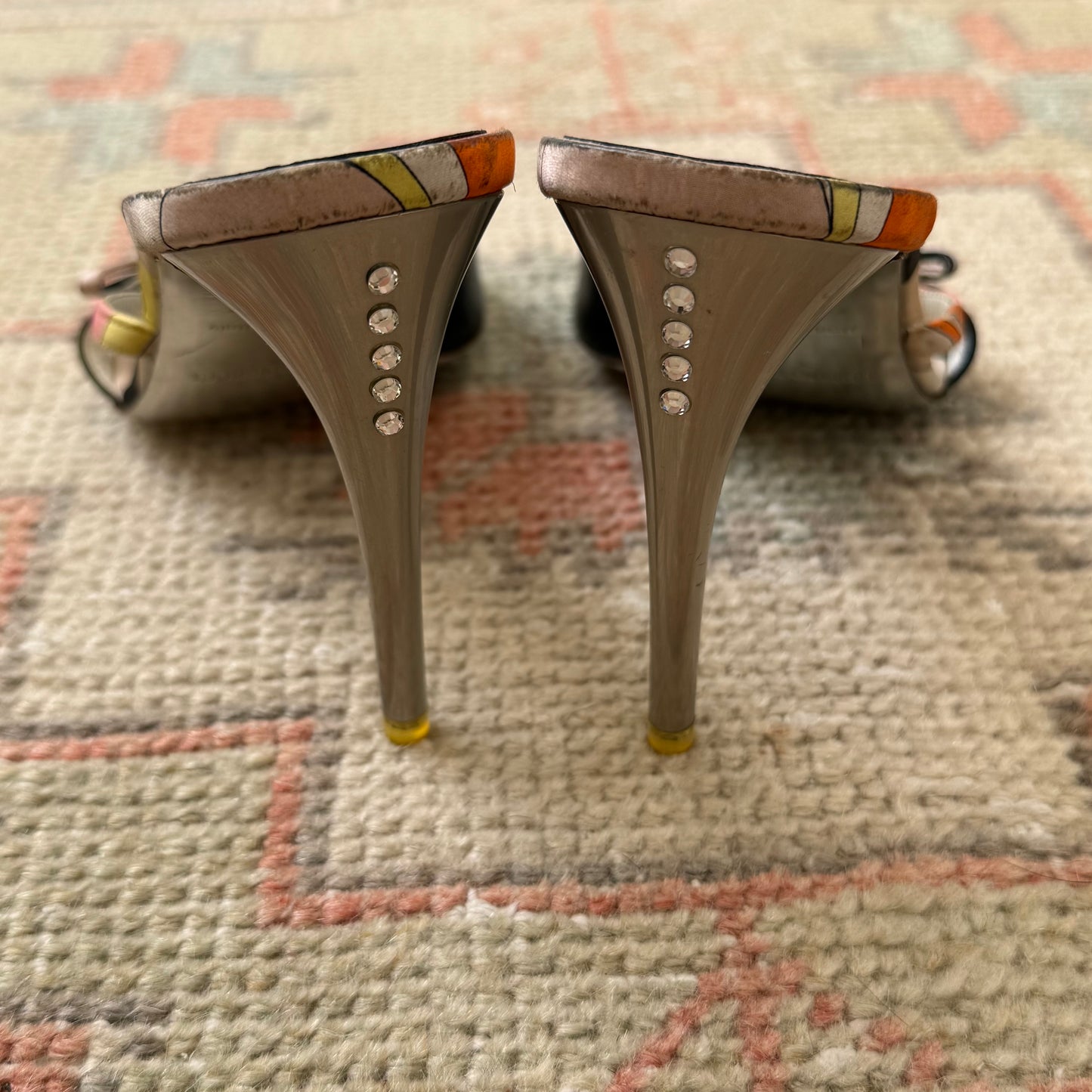 00s Pucci Rhinestone Bow Sandals - US 7.5